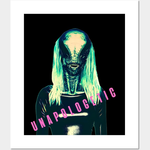 Unapologetic Alien Woman - weirdcore Wall Art by Ravenglow